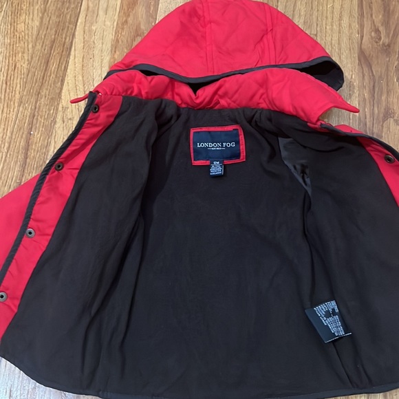 LONDON FOG NWT unisex quilted. Fleece lined hooded jacket Sz 12 months - Picture 5 of 7